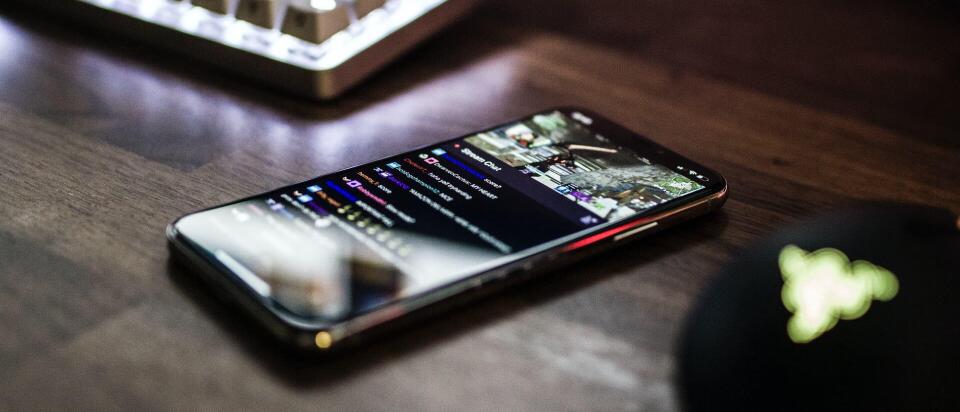 Smartphone mit gestartetem interaktiven Event